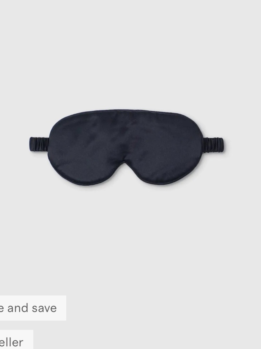 Quince 100% Mulberry Silk Beauty Sleep Mask NEW BLACK